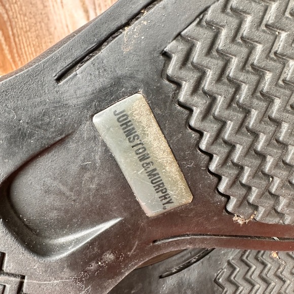 Johnston & Murphy Black Leather Lace Up Oxford Dress Shoes Men 9.5 M Brazil Made - Picture 7 of 9